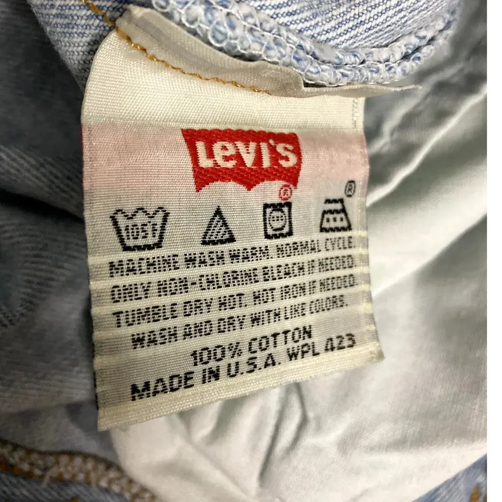 Vtg Levi's 501XX Jeans Men's 32X34 Light‎ Wash Fade USA Made Button Fly 95